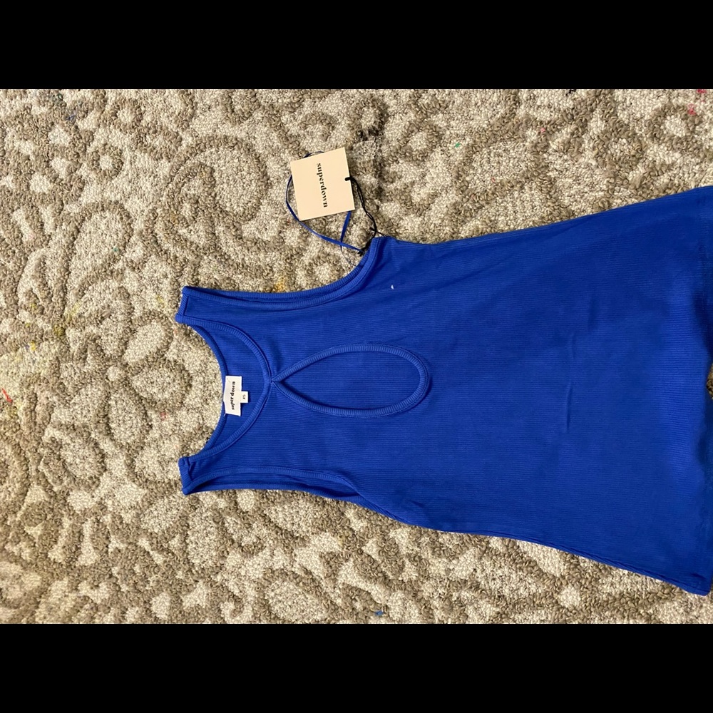 Superdown Blue Cut Out Top XS With Tags